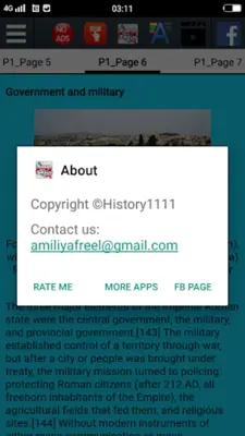 History of Roman Empire android App screenshot 2